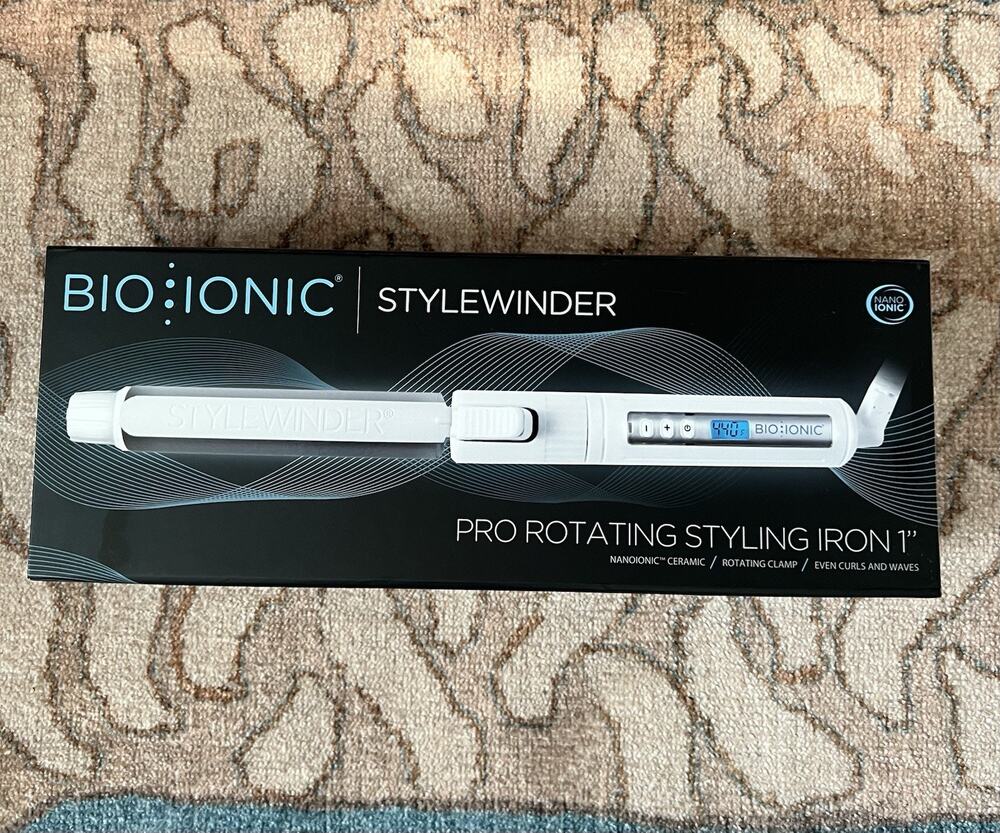 BIO IONIC Stylewinder Pro Rotating Styling Ceramic 1" Curling Iron White